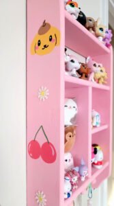 Upcycled Thrift Shelf Becomes Adorable Sanrio Wall Decor